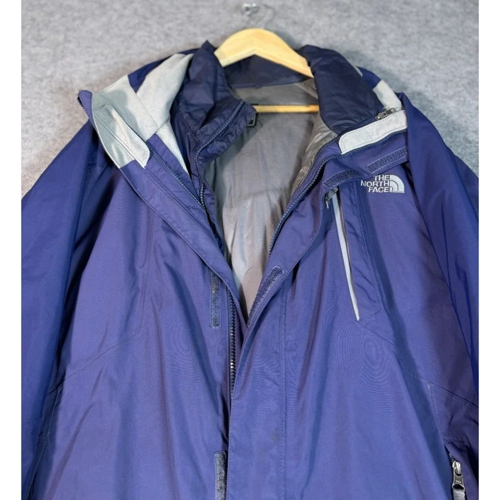 The North Face Men's XXL HyVent Waterproof Hooded‎ Rain Jacket Blue Shell